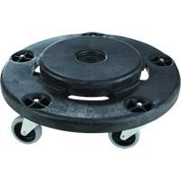 Brute&reg; Quiet Dolly, Polyethylene, Black, Fits: 26-1/2" Dia. Groupe Generik