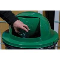 Couvercle pour baril &agrave; d&eacute;chets, Couvercle bomb&eacute;, M&eacute;tal, Convient aux contenants 23-1/2" dia. Groupe Generik