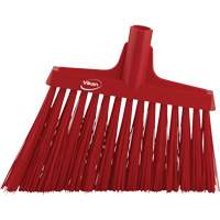 Angle Broom Head, X-Coarse Bristles, 12", Polyester, Red Groupe Generik