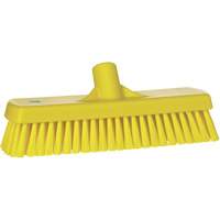 Brosse &agrave; r&eacute;curer pour planchers et murs, Crins Ferme, 12", Polyester, Jaune Groupe Generik