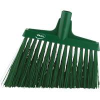 T&ecirc;te de balai oblique, Crins Extra-ferme, 12", Polyester, Vert Groupe Generik