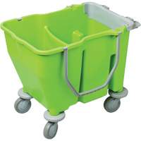 Seau double pour vadrouille avec essoreuse, Capacit&eacute; de 3,75 gal. US (60 pintes), Vert Groupe Generik