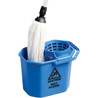 Seau &agrave; usage intensif avec essoreuse conique, Passoire, 3 gal. US (12 pintes), Bleu Groupe Generik