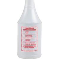 Round Spray Bottle with WHMIS Label, 24 oz. Groupe Generik