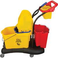 Chariot &agrave; vadrouille multifonction, Pression vers le bas, 9,5 gal. US (38 pintes), Jaune Groupe Generik