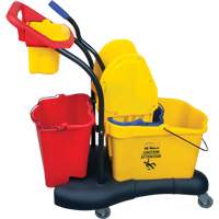 Chariot &agrave; vadrouille multifonction, Pression vers le bas, 9,5 gal. US (38 pintes), Jaune Groupe Generik