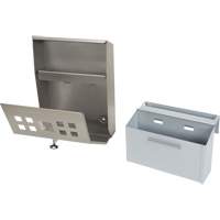 Cendrier, Montage mural, Acier inoxydable, Capacit&eacute; 1.6 Litres, Hauteur 13-4/5" Groupe Generik