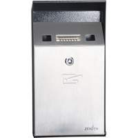 Cendrier, Montage mural, Acier inoxydable, Capacit&eacute; 1 Litre, Hauteur 11-4/5" Groupe Generik