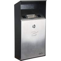 Cendrier, Montage mural, Acier inoxydable, Capacit&eacute; 1 Litre, Hauteur 11-4/5" Groupe Generik
