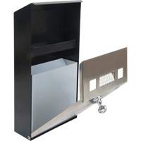 Cendrier, Montage mural, Acier inoxydable, Capacit&eacute; 1 Litre, Hauteur 11-4/5" Groupe Generik