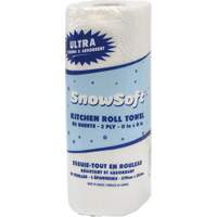 Essuie-tout pour cuisines de premi&egrave;re qualit&eacute; Snow Soft, 2 Pli, 85 Feuilles/rouleau, 8" la, 11" lo Groupe Generik