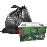 Sacs &agrave; d&eacute;chets EcoLogo, T-Fort, 48" la x 60" lo, Transparent, Capacit&eacute; 246,05 L (65 gal.) Groupe Generik