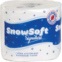 Papier hygi&eacute;nique de premi&egrave;re qualit&eacute; Snow Soft, 2 Pli, 600 Feuilles/Rouleu, Longueur 145', Blanc Groupe Generik