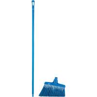 Angle Broom Head with Handle, X-Coarse Bristles, 12", Polyester, Blue Groupe Generik