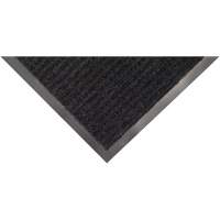 Tapis &agrave; nervures doubles, Essuie-pieds/grattoir, 3' x 5' x 1/4", Charbon Groupe Generik