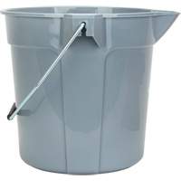 Seau rond avec bec verseur, Capacit&eacute; de 2,64 gal. US (10,57 pintes), Gris Groupe Generik