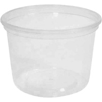 Contenant &agrave; charcuterie transparent sans couvercle MicroGourmet 16 oz, Plastique, Ronde Groupe Generik