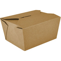 Contenants pour aliments &agrave; emporter Kraft, Ondul&eacute;, Rectangulaire Groupe Generik