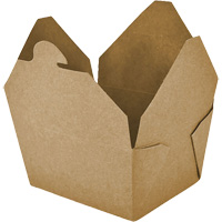 Contenants pour aliments &agrave; emporter Kraft, Ondul&eacute;, Rectangulaire Groupe Generik