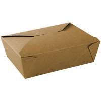 Contenants pour aliments &agrave; emporter Kraft, Ondul&eacute;, Rectangulaire Groupe Generik
