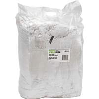 Chiffons fabriqu&eacute;s &agrave; partir de mat&eacute;riaux recycl&eacute;s, Coton, Blanc, 25 lb Groupe Generik