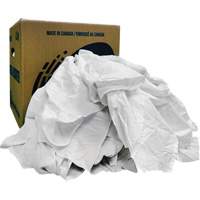 Chiffons recycl&eacute;s, Coton, Blanc, 10 lb Groupe Generik
