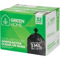 Sacs &agrave; ordures Green Home, Fort, 33" la x 48" lo, 3 mils, Noir, Capacit&eacute; 159 L (42 gal.) Groupe Generik