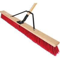 Push Broom with Braced Handle, 36", Medium, PVC Bristles Groupe Generik