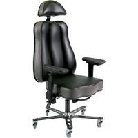 Chaise ergonomique 24 h Synergo II, Vinyle, Noir/gris, Capacit&eacute; 350 lb Groupe Generik