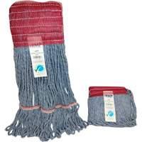 Wide-Band Mop Head, Antimicrobial/Floor Finishing/Specialty, Cotton/Rayon/Synthetic, Loop Style Groupe Generik