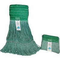 Wide-Band Mop Head, Antimicrobial/Floor Finishing/Specialty, Cotton/Rayon/Synthetic, Loop Style Groupe Generik