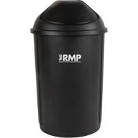 Bac &agrave; d&eacute;chets demi-rond avec couvercle, Poly&eacute;thyl&egrave;ne, 21 gal. US Groupe Generik