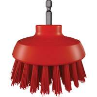 Brosse ronde HyDrive pour perceuse, Soies Tr&egrave;s ferme, Longueur de 3-1/10", Rouge Groupe Generik