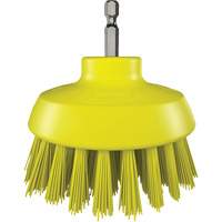 Brosse ronde HyDrive pour perceuse, Soies Tr&egrave;s ferme, Longueur de 3-1/10", Jaune Groupe Generik