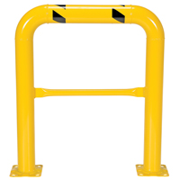 Garde-corps &agrave; profil &eacute;lev&eacute; pour machines, 3' la x 3,5' h, Jaune Groupe Generik