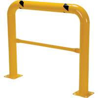 Garde-corps &agrave; profil &eacute;lev&eacute; pour machines, 4' la x 3,5' h, Jaune Groupe Generik