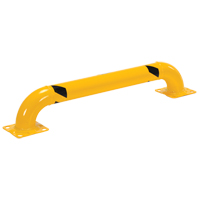 Garde-corps &agrave; profil bas pour rayonnages, 4' la x 0,75' h, Jaune Groupe Generik