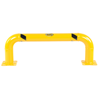 Garde-corps &agrave; profil bas pour rayonnages, 4' la x 1,4' h, Jaune Groupe Generik