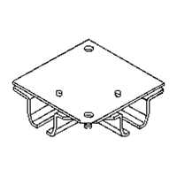 Raccord pour joint d'angle de 90° pour murs-rideaux mont&eacute;s au plafond Groupe Generik
