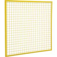 Wire Mesh Partition Components - Panels, 4' H x 4' W, Yellow Groupe Generik