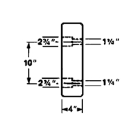 Butoirs de quai en caoutchouc moul&eacute;s, Caoutchouc, 18" la x 4" p x 18" h Groupe Generik