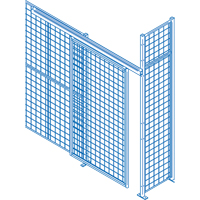 Composantes pour partitions & cloisons grillag&eacute;es - Portes coulissantes, 4' la x 8' h Groupe Generik