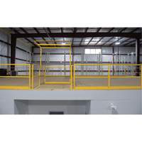 Barri&egrave;re de s&eacute;curit&eacute; pour mezzanine, 68-1/2" lo x 42" ha, 80-1/16" &eacute;lev&eacute;e, Jaune Groupe Generik