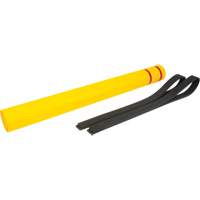Polyethylene Bollard Cover, 4-1/2" Dia. x 52" L, Red/Yellow Groupe Generik