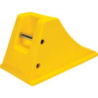 Wheel Chocks with Aluminum Tread, Polyurethane, Safety Yellow, 11-1/4" W x 21" D x 12-1/4" H Groupe Generik