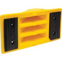 Wheel Chocks with Rubber Tread, Polyurethane, Yellow, 11-1/4" W x 21" D x 12-1/4" H Groupe Generik