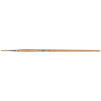 Pinceau de forme ronde en soies blanches pures pour marquage, Largeur de la brosse de 3/16", Soie blanche, Manche &agrave; Bois Groupe Generik