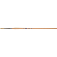 Pinceau de forme ronde en soies blanches pures pour marquage, Largeur de la brosse de 7/32", Soie blanche, Manche &agrave; Bois Groupe Generik