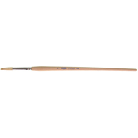 Pinceau de forme ronde en soies blanches pures pour marquage, Largeur de la brosse de 9/32", Soie blanche, Manche &agrave; Bois Groupe Generik