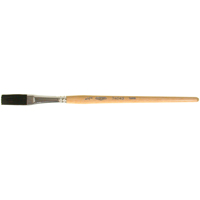 Pinceau une passe, Largeur de la brosse de 1/2", Soie de bœuf, Manche &agrave; Bois Groupe Generik